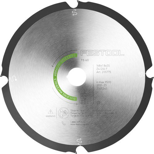 WBV24 - Festool Diamant-Kreissägeblatt ABRASIVE MAT. DIA 168x1,8x20 F4 205769