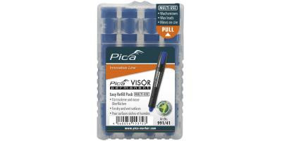 WBV24-Pica VISOR permanent Ersatzminen blau, 4 Minen/Etui 991/41