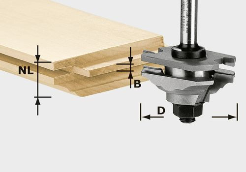 WBV24-Festool Profil-Federfräser HW S8 D46 x D12-FD 490643