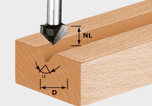 WBV24-Festool V-Nutfräser HS S8 D11/9,5/60° 490997