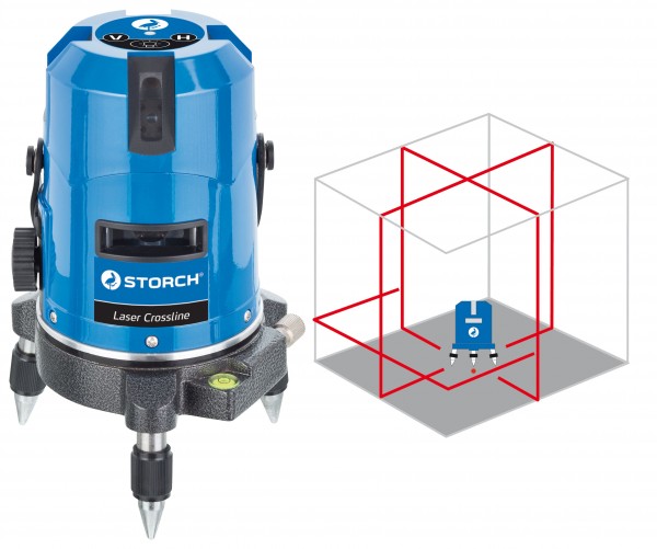 Storch Strich-Laser Crossline magnetisch selbstnivelli 44 15 10