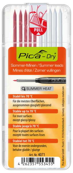 WBV24 - Pica Dry Minen-Etui Sommerminen rot/weiß 4071