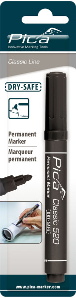 WBV24-Pica Permanent Marker 1-4mm, Rundspitze, schwarz 520/46/SB