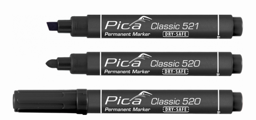 WBV24 - Pica Permanent Marker 1-4mm, Rundsp Rundspitze, schwarz 520/46