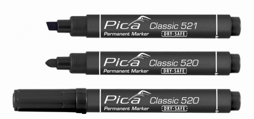 WBV24 - Pica Permanent Marker 2-6mm, Keilspitze, schwarz 521/46