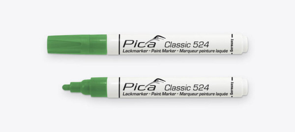 WBV24-Pica Lack-/Industriemarker 2-4mm, Rundspitze, grün 524/36