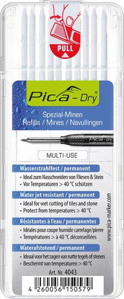 WBV24-Pica DRY Minen-Set 10 St. weiss 4043