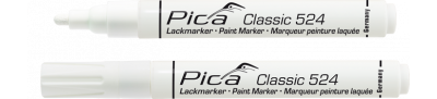 Pica Lack-/Industriemarker 2-4mm, Rundspitze, weiß 524/52